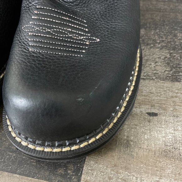 Ariat Fatbaby II Black Deertan & Purple Leather Western Boots 10004729 - Picture 5 of 12